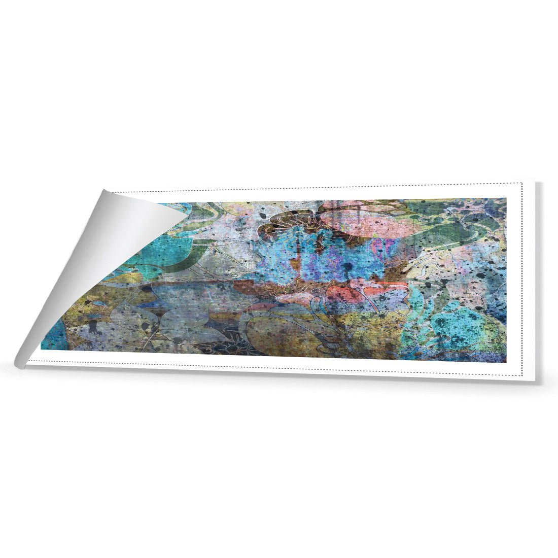 Floral Grunge, Sky Blue (long) - Wall Art Designs - 2391_EL_H WAD_CP - MPY - 260 - M - R_60x20_NONE