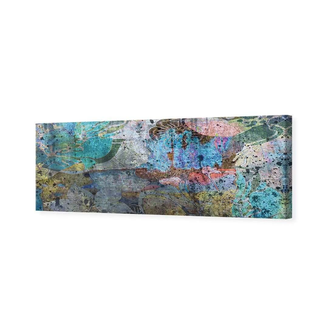 Floral Grunge, Sky Blue (long) - Wall Art Designs - 2391_EL_H WAD_CP - MPY - 260 - M - S - S_60x20_NONE