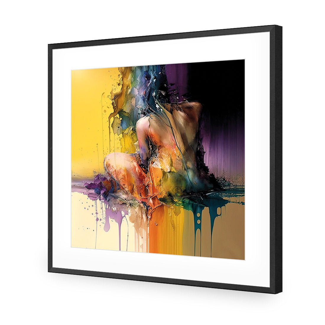 Flow of Thought I - Wall Art Designs - WB_100850_AS_Q CAF_AP - 030 - MAT_37x37_S - 2538 - BLK