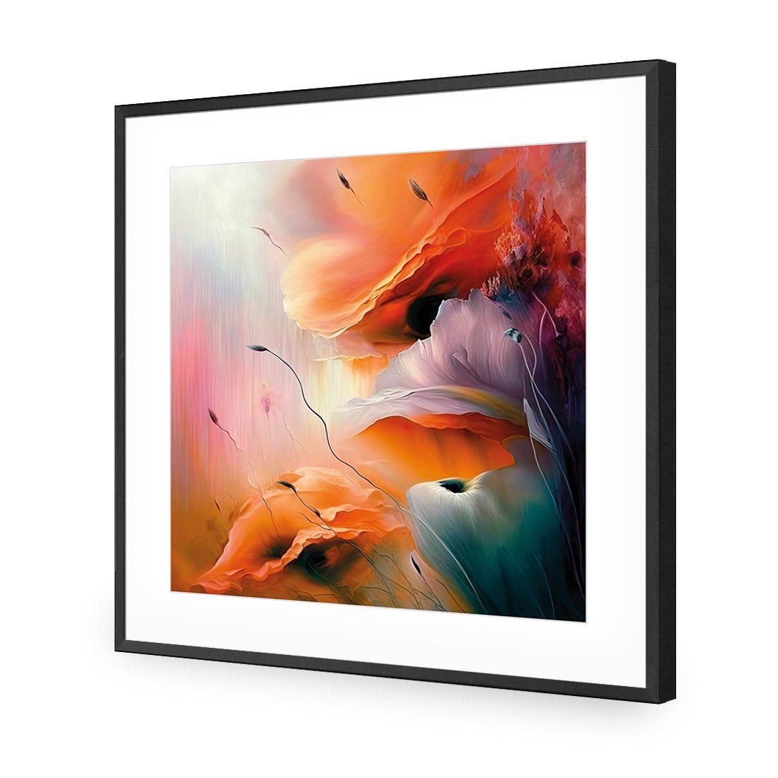 Flower Haze - Wall Art Designs - WB_100641_AS_Q CAF_AP - 030 - MAT_37x37_S - 2538 - BLK