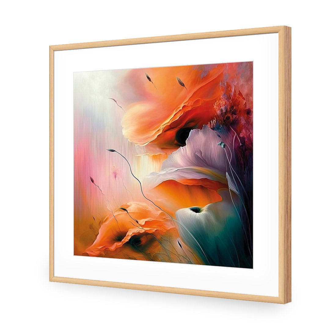 Flower Haze - Wall Art Designs - WB_100641_AS_Q CAF_AP - 030 - MAT_37x37_S - 2538 - OAK