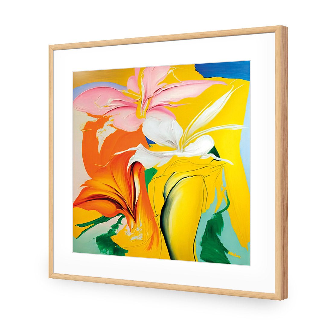 Flower Pour - Wall Art Designs - WB_100569_AS_Q CAF_AP - 030 - MAT_37x37_S - 2538 - OAK