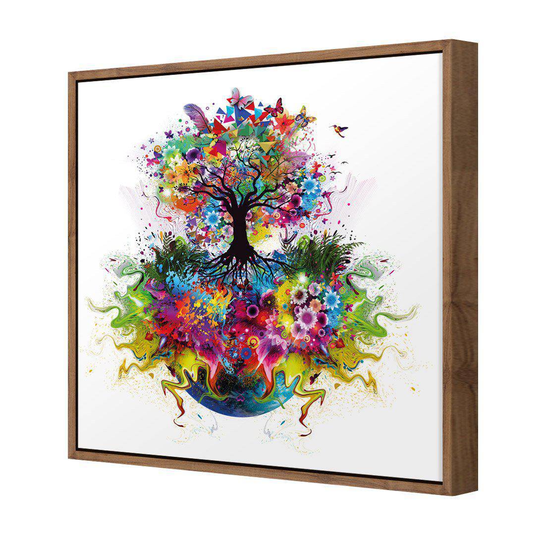 Flower Power, Square | Standard Canvas | Floating Frame | Natural