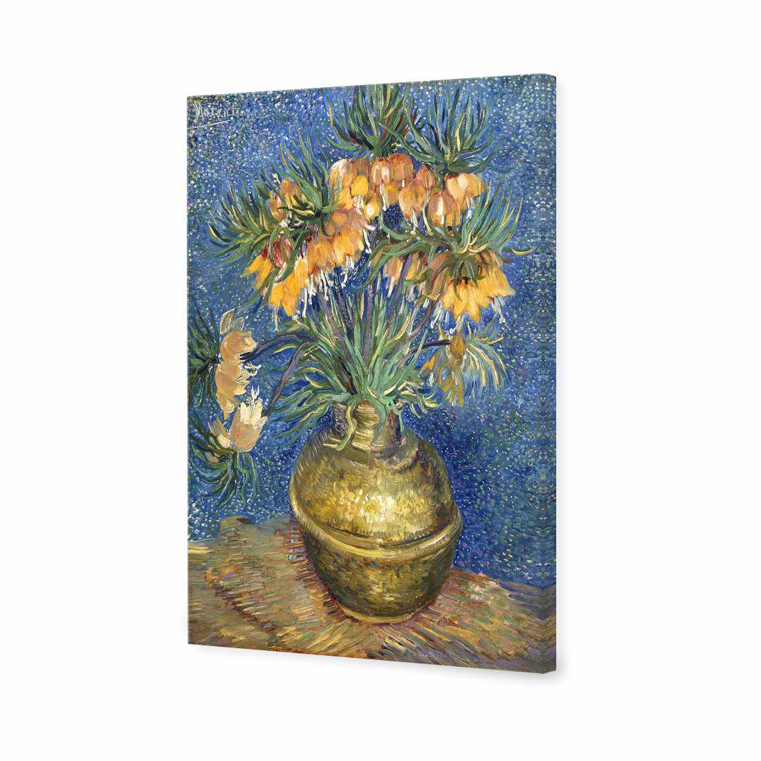 Flowers In Copper Vase by Van Gogh Canvas Art - Wall Art Designs - 1707_AR_V WAD_CP - MPY - 260 - M - S - S_45x30_NONE_ART