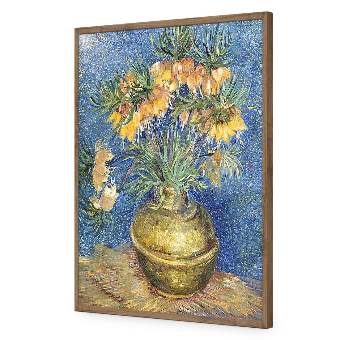 Flowers In Copper Vase, Van Gogh Acrylic Print Art - Wall Art Designs - 1707_AR_V WAD_AP - 030 - EDG_45x30_S - 2538 - NAT