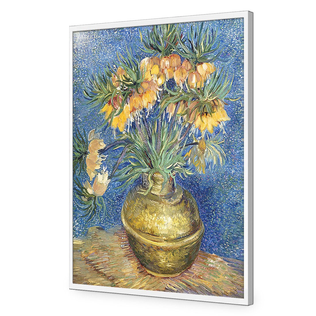 Flowers In Copper Vase, Van Gogh Acrylic Print Art - Wall Art Designs - 1707_AR_V WAD_AP - 030 - EDG_45x30_S - 2538 - WHT