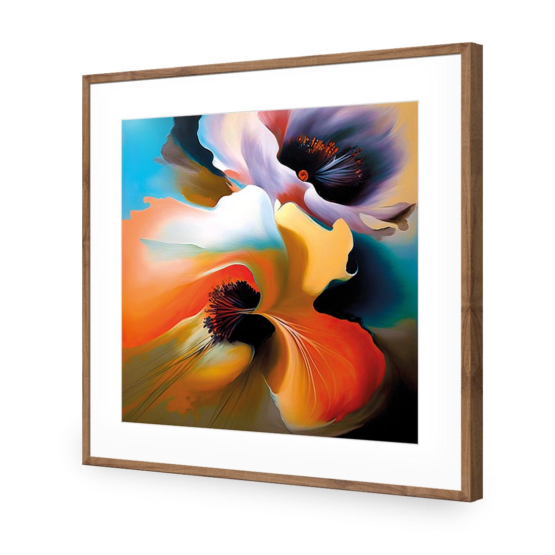 Flowing Flowers I - Wall Art Designs - WB_100799_AS_Q CAF_AP - 030 - MAT_37x37_S - 2538 - NAT