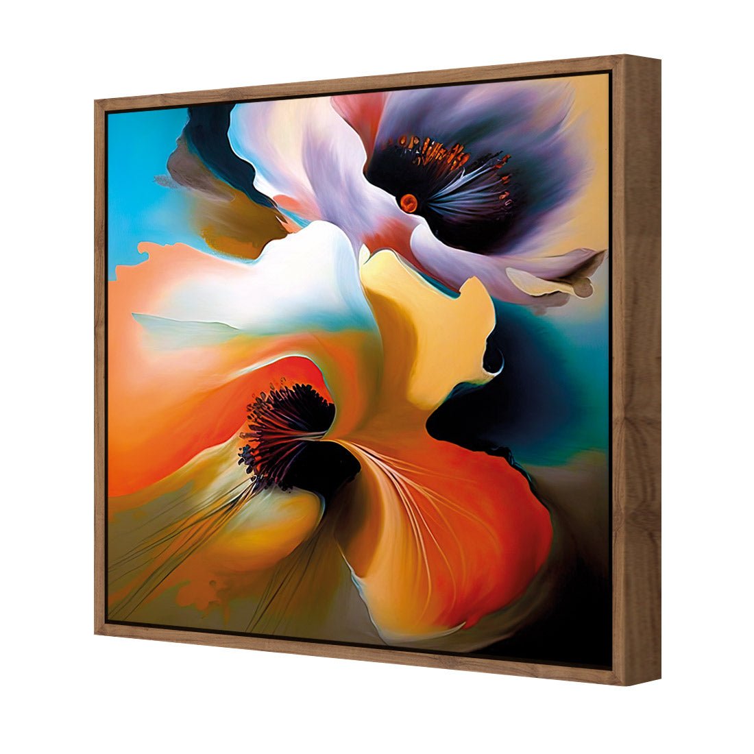 Flowing Flowers I - Wall Art Designs - WB_100799_AS_Q CAF_CP - MPY - 260 - M - S - S_37x37_S - 1550 - NAT