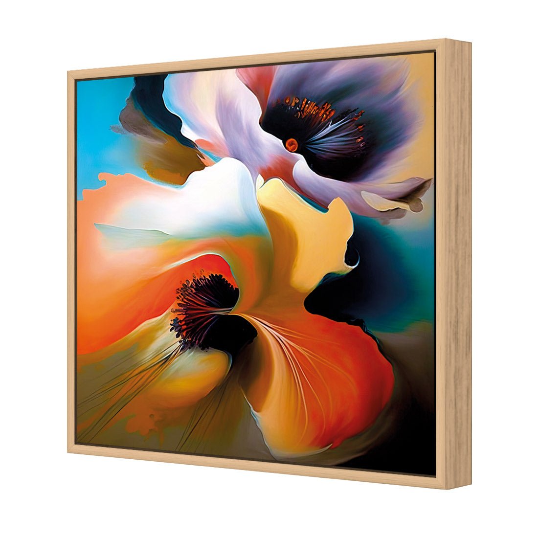 Flowing Flowers I - Wall Art Designs - WB_100799_AS_Q CAF_CP - MPY - 260 - M - S - S_37x37_S - 1550 - OAK