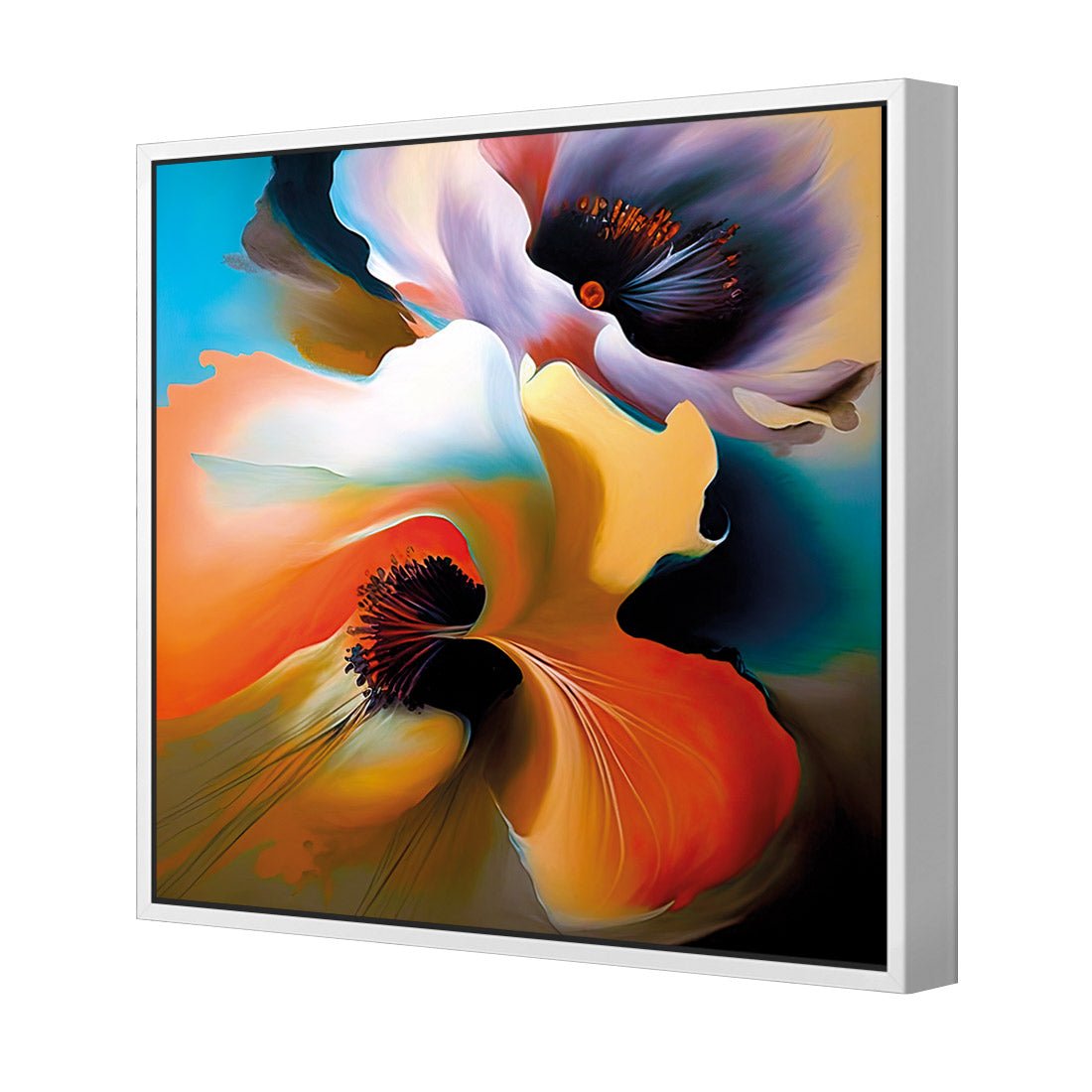 Flowing Flowers I - Wall Art Designs - WB_100799_AS_Q CAF_CP - MPY - 260 - M - S - S_37x37_S - 1550 - WHT