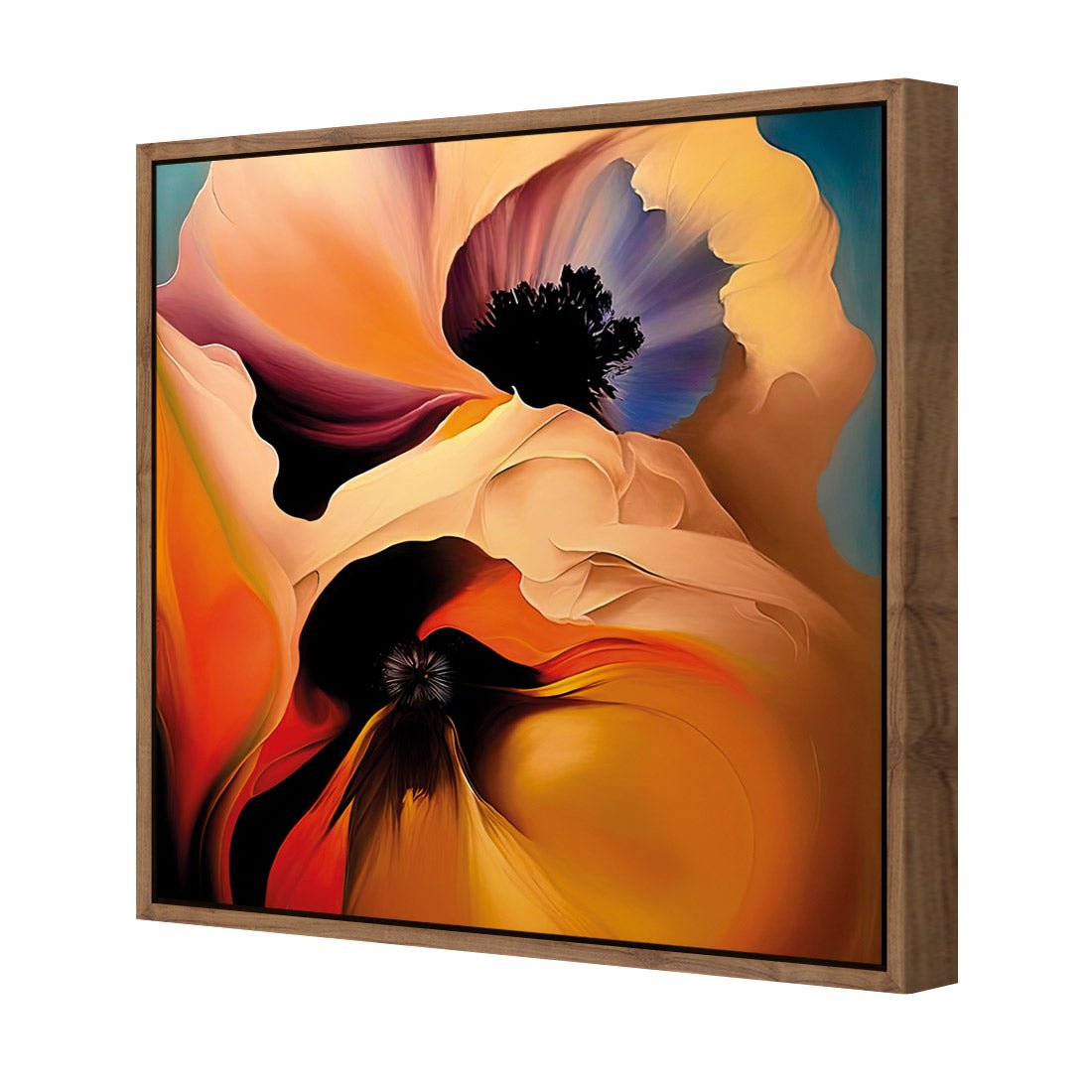 Flowing Flowers II - Wall Art Designs - WB_100801_AS_Q CAF_CP - MPY - 260 - M - S - S_37x37_S - 1550 - NAT