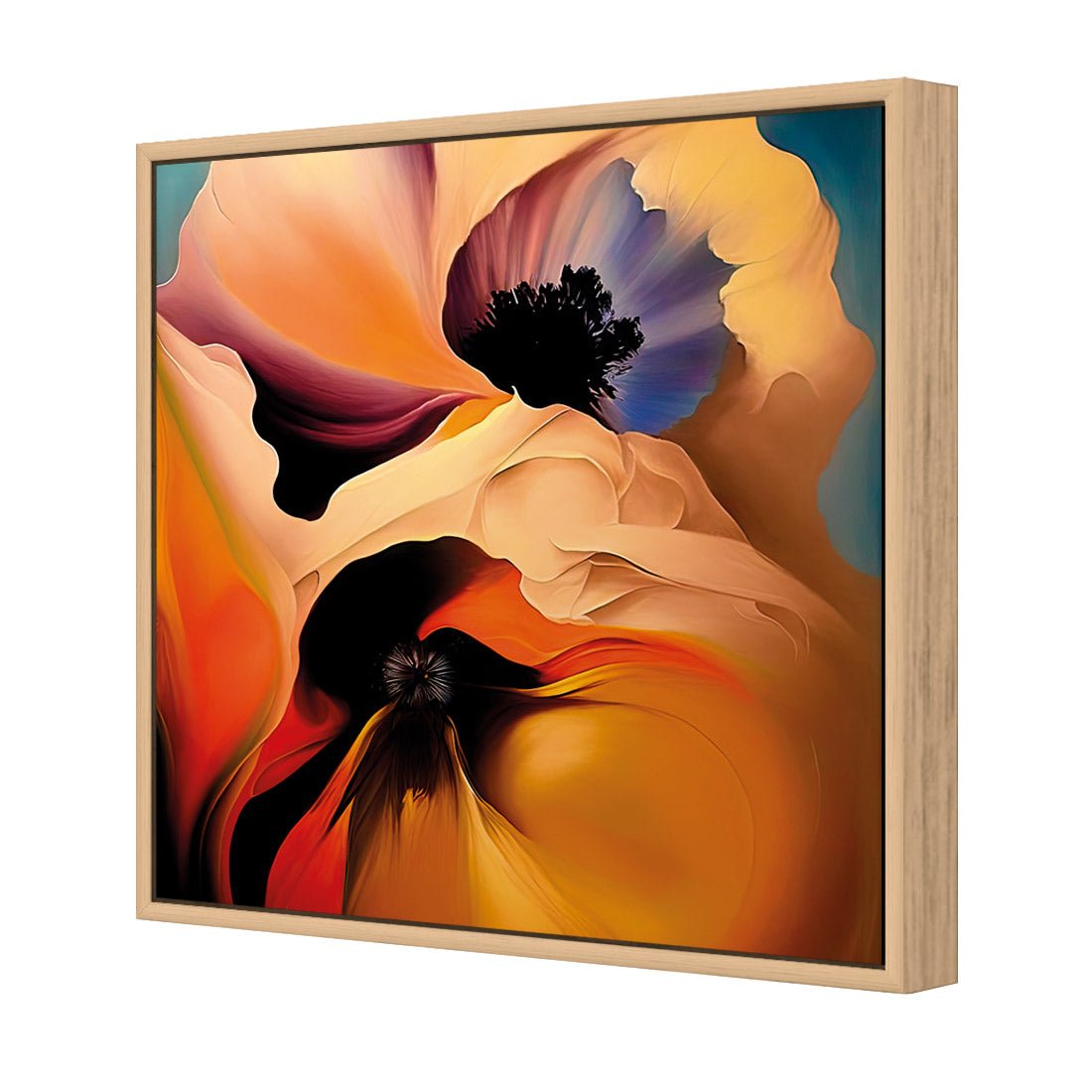 Flowing Flowers II - Wall Art Designs - WB_100801_AS_Q CAF_CP - MPY - 260 - M - S - S_37x37_S - 1550 - OAK