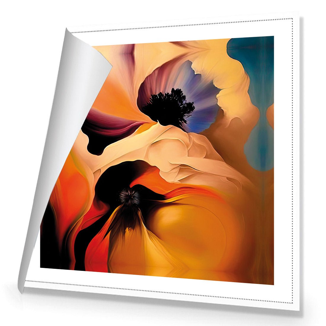 Flowing Flowers II - Wall Art Designs - WB_100801_AS_Q CAF_CP - MPY - 260 - M - R_37x37_NONE