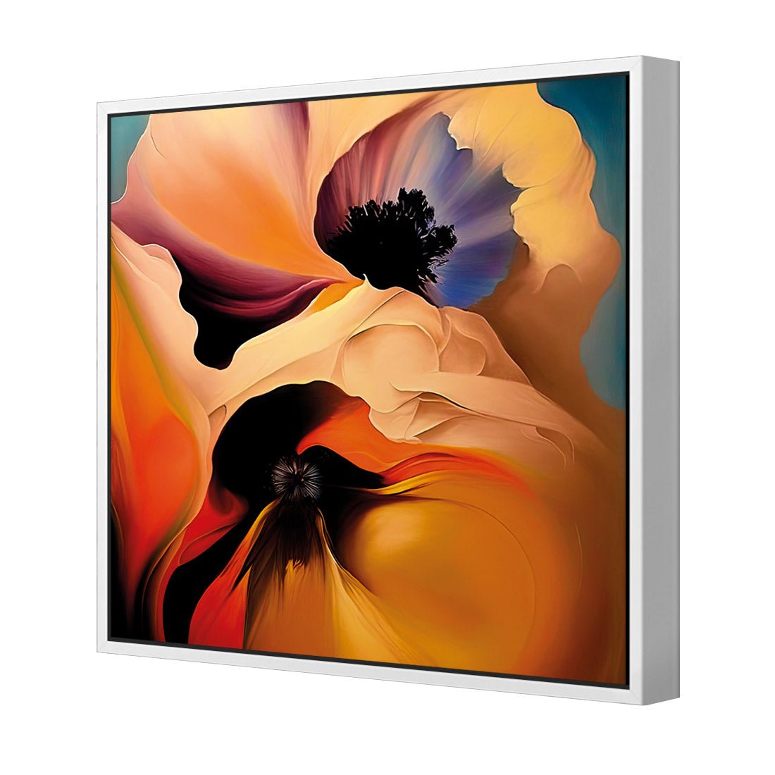 Flowing Flowers II - Wall Art Designs - WB_100801_AS_Q CAF_CP - MPY - 260 - M - S - S_37x37_S - 1550 - WHT