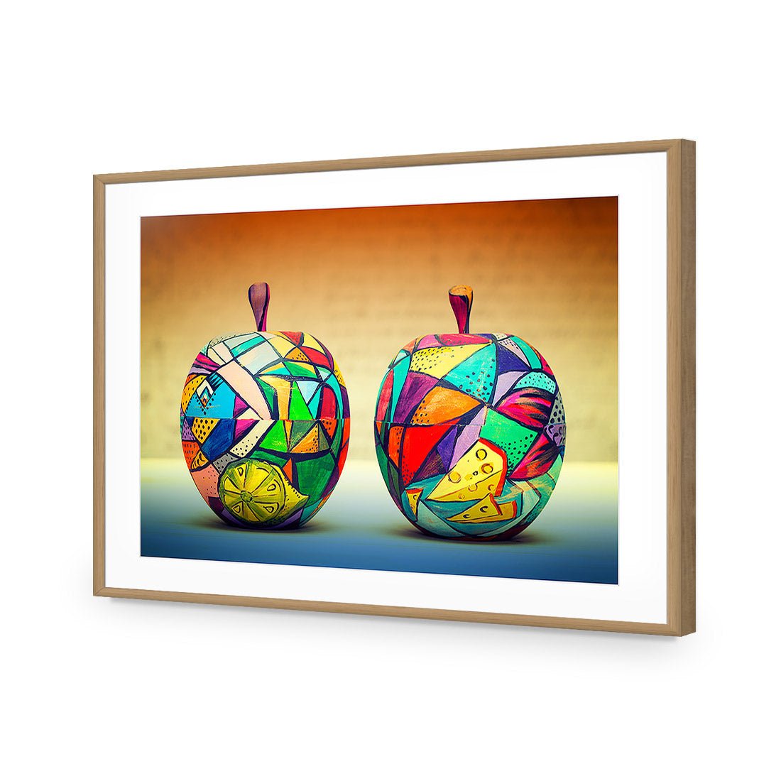 Forbidden Fruit | Standard Acrylic | Flat Frame With Border | Oak