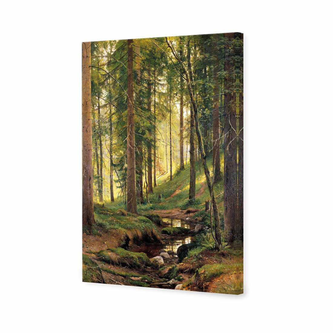 Forest Stream by Ivan Shishkin Canvas Art - Wall Art Designs - 1331_AR_V WAD_CP - MPY - 260 - M - S - S_45x30_NONE_ART