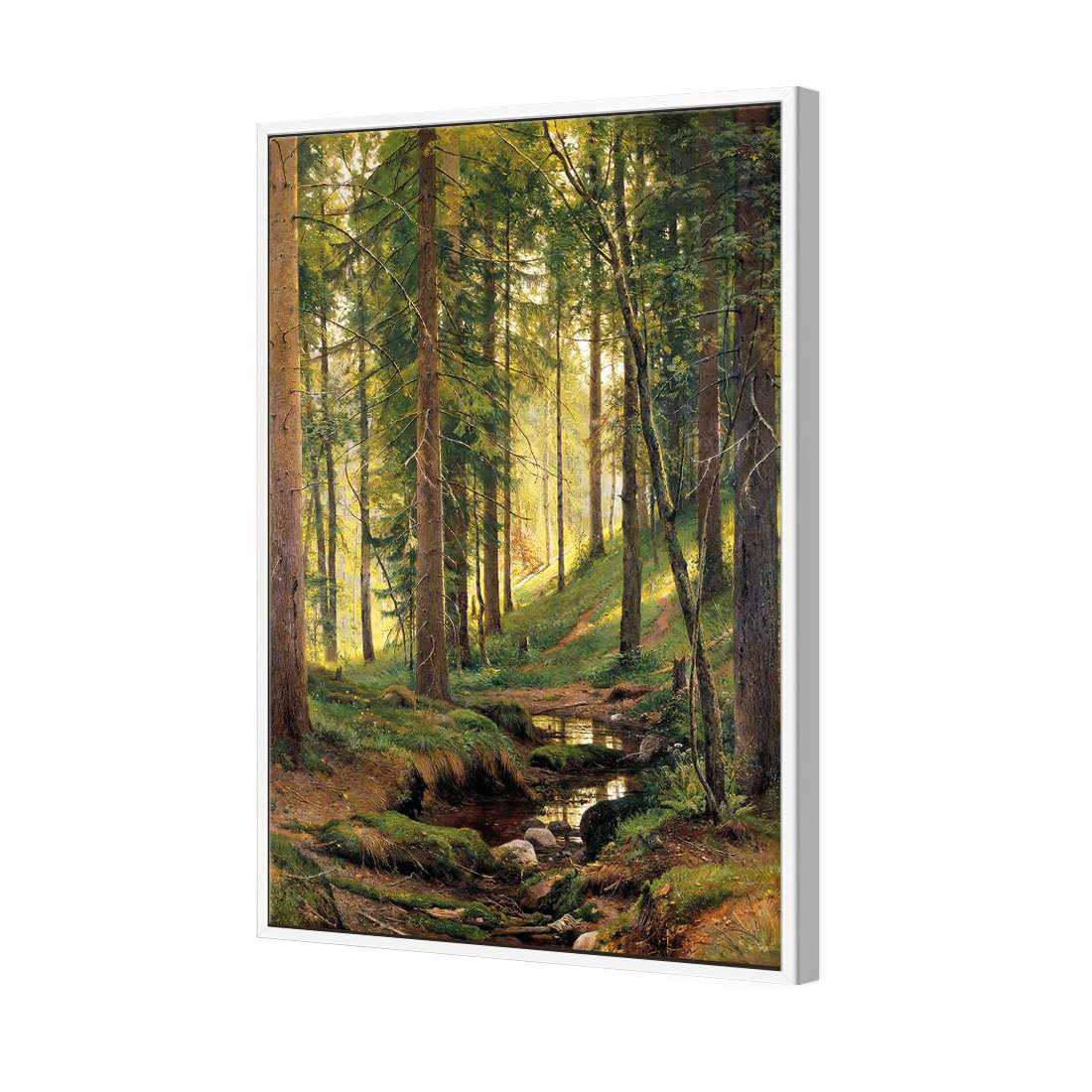 Forest Stream by Ivan Shishkin Canvas Art - Wall Art Designs - 1331_AR_V WAD_CP - MPY - 260 - M - S - S_59x40_S - 1550 - WHT_ART