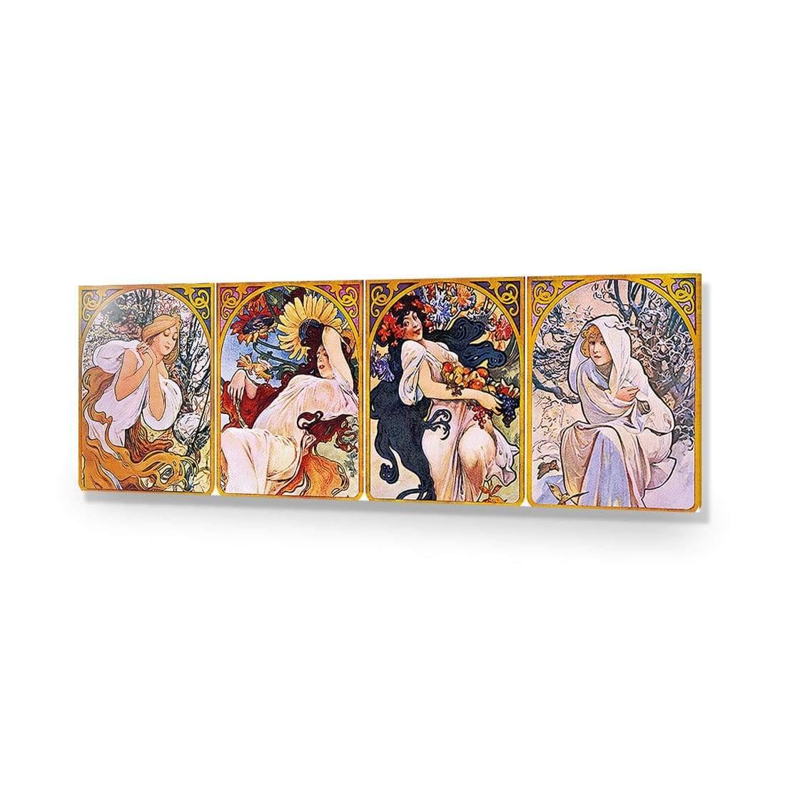 Four Seasons By Alphonse Mucha - Wall Art Designs - 1029_AL_H CAF_AP - 030 - EDG_90x30_NONE_ART