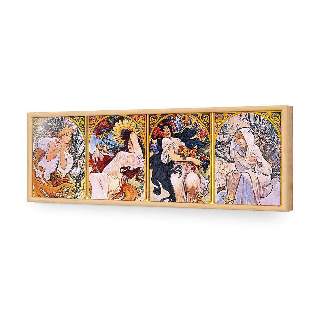 Four Seasons By Alphonse Mucha - Wall Art Designs - 1029_AL_H CAF_AP - 030 - EDG_90x30_S - 2538 - OAK_ART