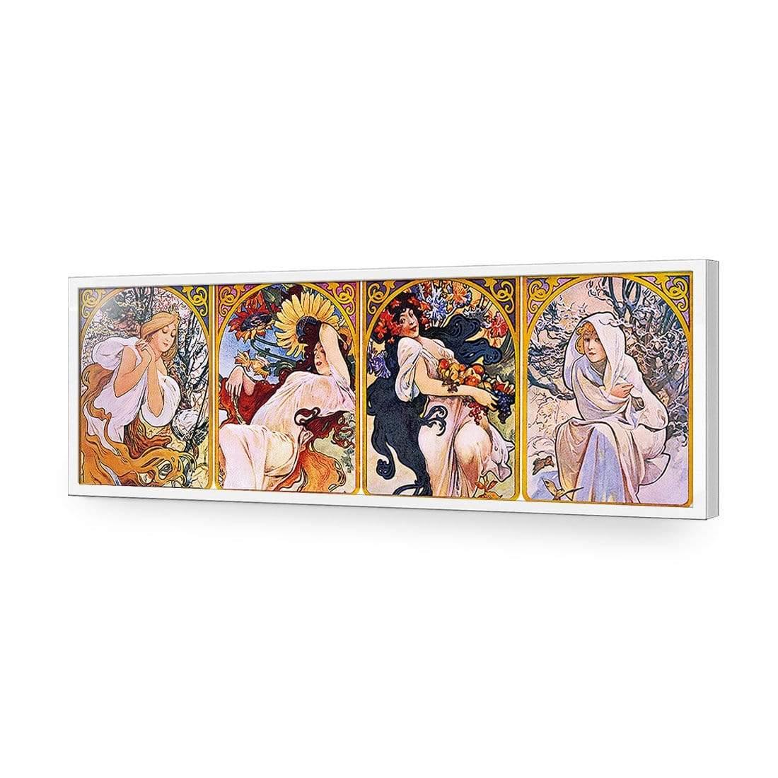 Four Seasons By Alphonse Mucha - Wall Art Designs - 1029_AL_H CAF_AP - 030 - EDG_90x30_S - 2538 - WHT_ART