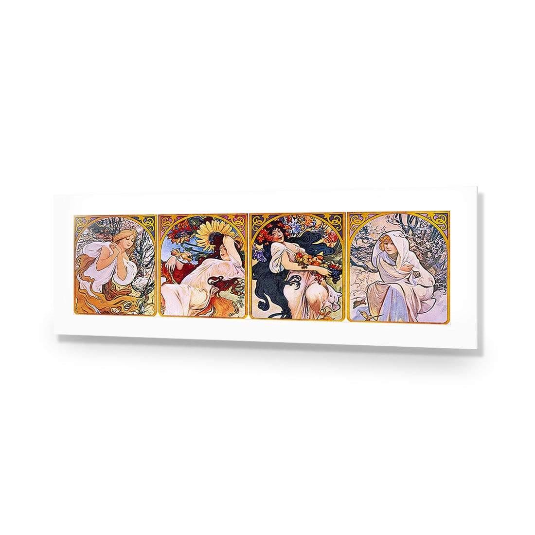 Four Seasons By Alphonse Mucha - Wall Art Designs - 1029_AL_H CAF_AP - 030 - MAT_90x30_NONE_ART