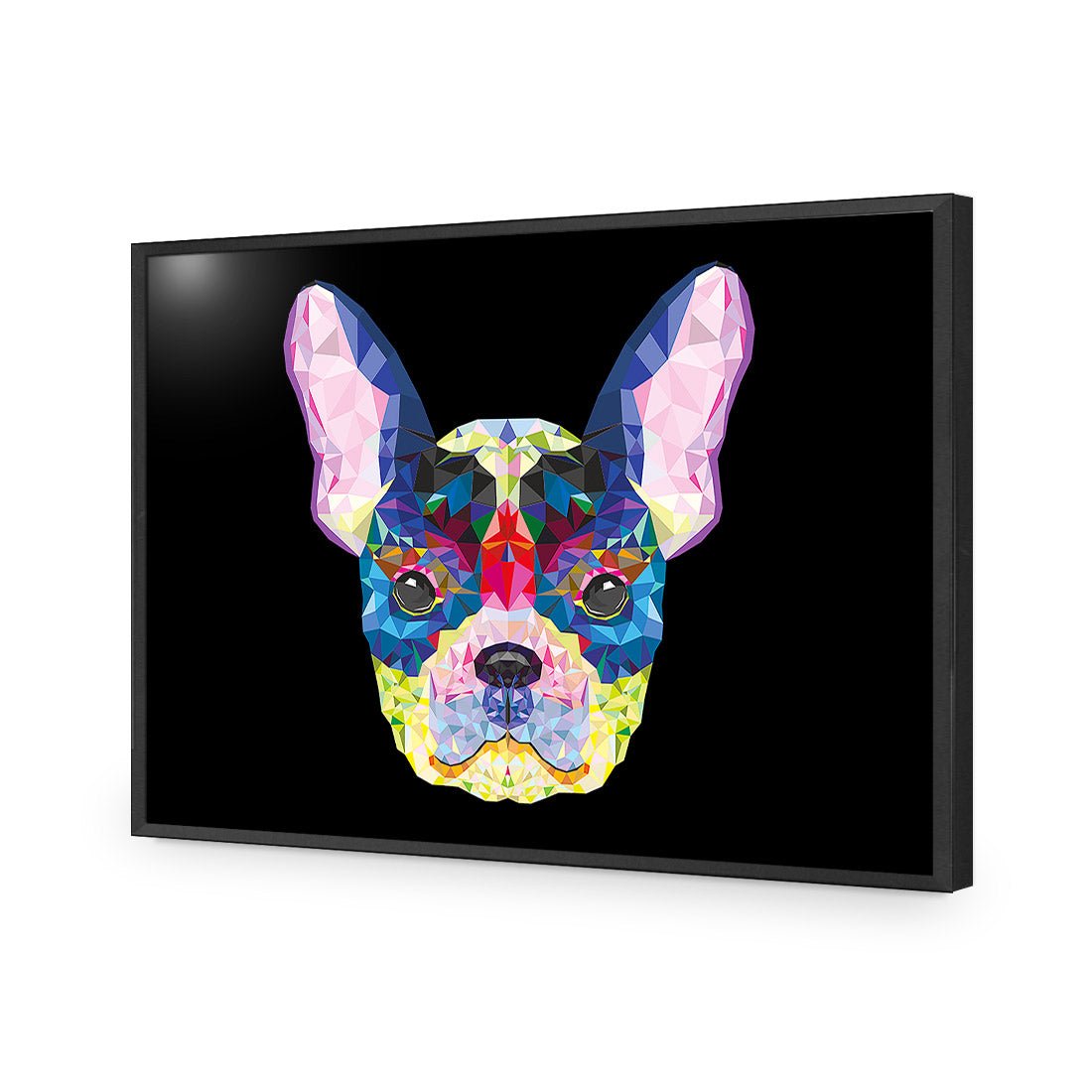 French Bulldog Geometric - Wall Art Designs - 3521_AR_H WAD_AP - 030 - EDG_45x30_S - 2538 - BLK