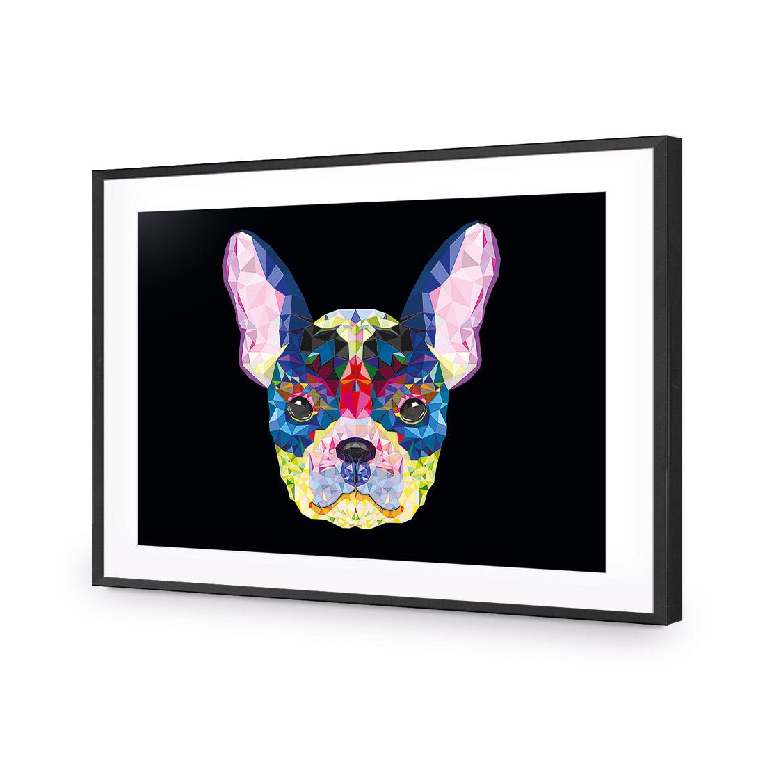 French Bulldog Geometric - Wall Art Designs - 3521_AR_H WAD_AP - 030 - MAT_45x30_S - 2538 - BLK