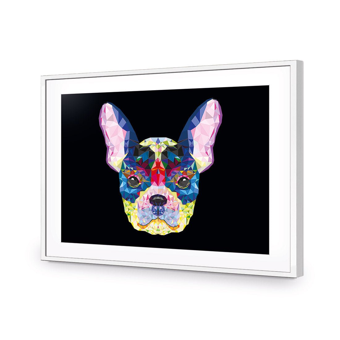 French Bulldog Geometric - Wall Art Designs - 3521_AR_H WAD_AP - 030 - MAT_45x30_S - 2538 - WHT