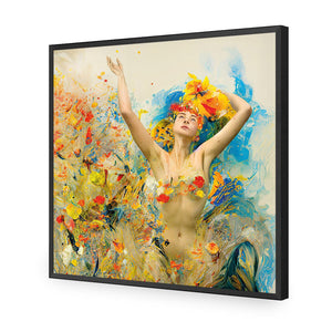 Frolic in the Flowers - Wall Art Designs - WB_100994_AS_Q CAF_AP - 030 - EDG_37x37_S - 2538 - BLK