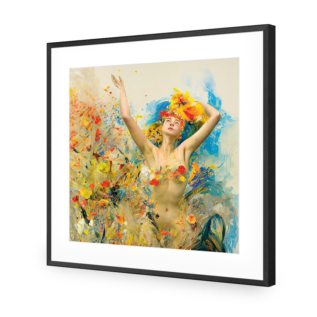 Frolic in the Flowers - Wall Art Designs - WB_100994_AS_Q CAF_AP - 030 - MAT_37x37_S - 2538 - BLK