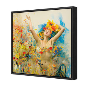 Frolic in the Flowers - Wall Art Designs - WB_100994_AS_Q CAF_CP - MPY - 260 - M - S - S_37x37_S - 1550 - BLK
