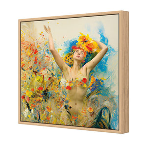 Frolic in the Flowers - Wall Art Designs - WB_100994_AS_Q CAF_CP - MPY - 260 - M - S - S_37x37_S - 1550 - OAK