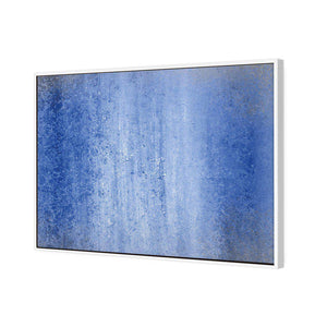 From Darkness Into Light, Blue | Classic Canvas | Floating Frame | White