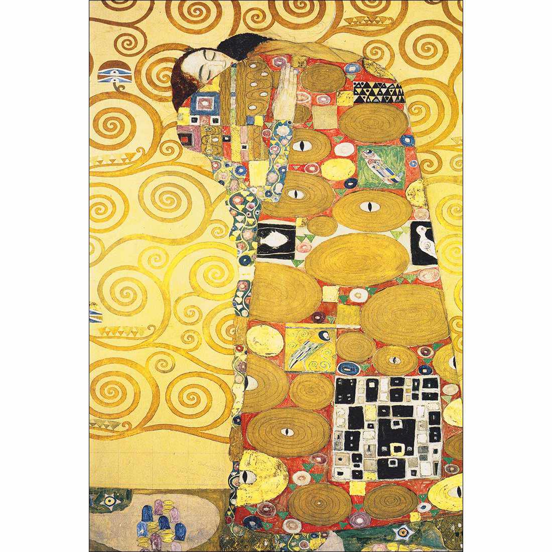 Fulfillment by Gustav Klimt Canvas Art - Wall Art Designs - 1684_AR_V WAD_CP - MPY - 260 - M - S - S_45x30_NONE_ART