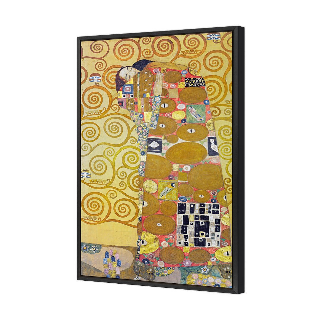 Fulfillment, Stoclet Frieze By Gustav Klimt - Wall Art Designs - 1684_AR_V WAD_CP - MPY - 260 - M - S - S_45x30_S - 1550 - BLK