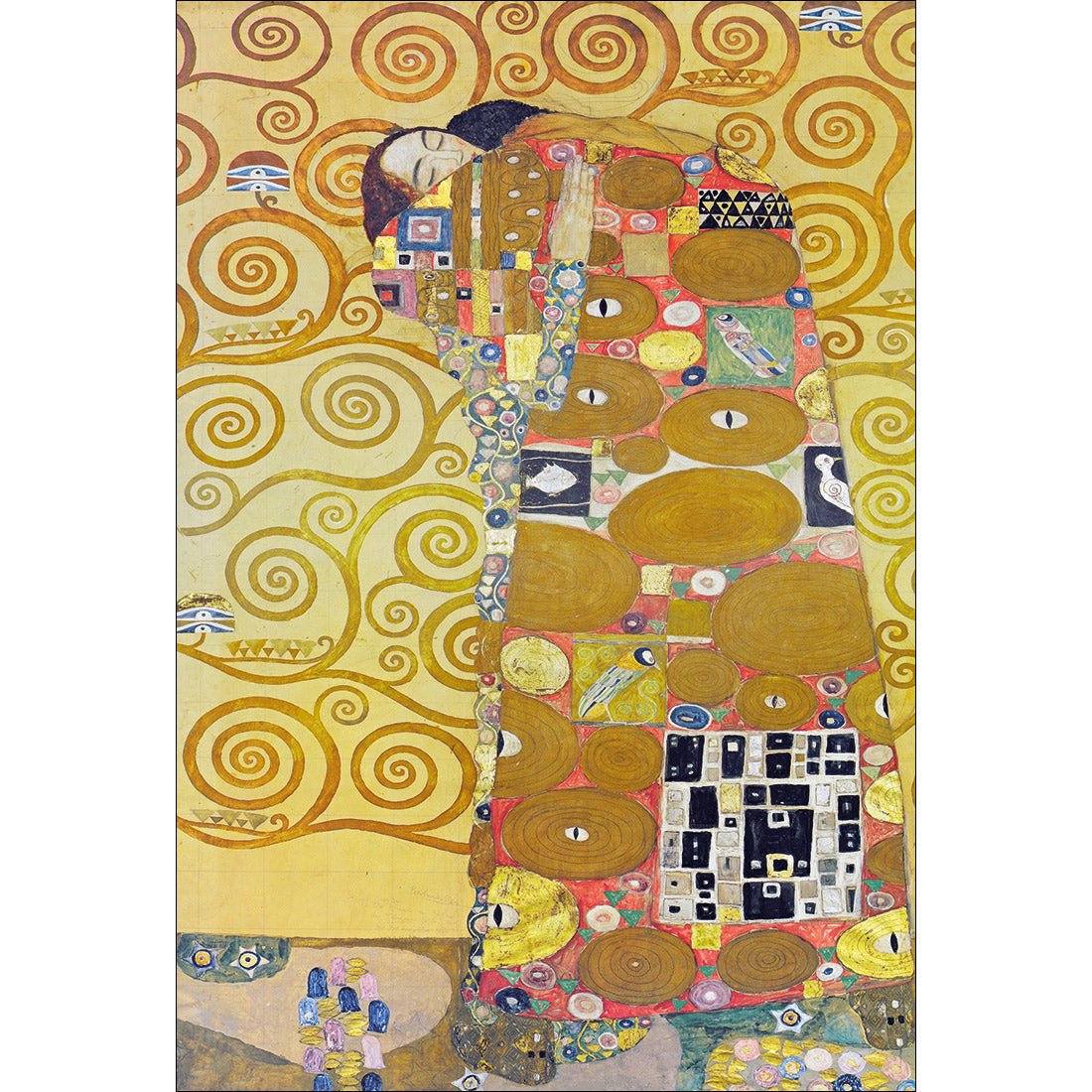 Fulfillment, Stoclet Frieze By Gustav Klimt - Wall Art Designs - 1684_AR_V WAD_CP - MPY - 260 - M - S - S_45x30_NONE