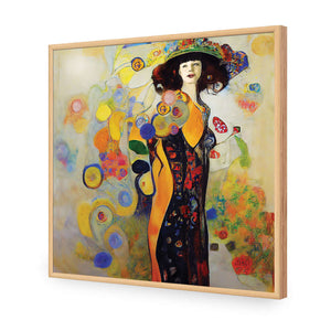 Full Bloom | Classic Acrylic | Flat Frame No Border | Oak