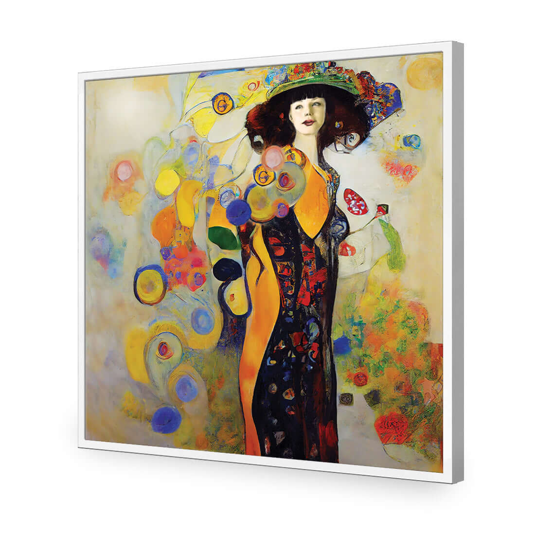 Full Bloom | Classic Acrylic | Flat Frame No Border | White