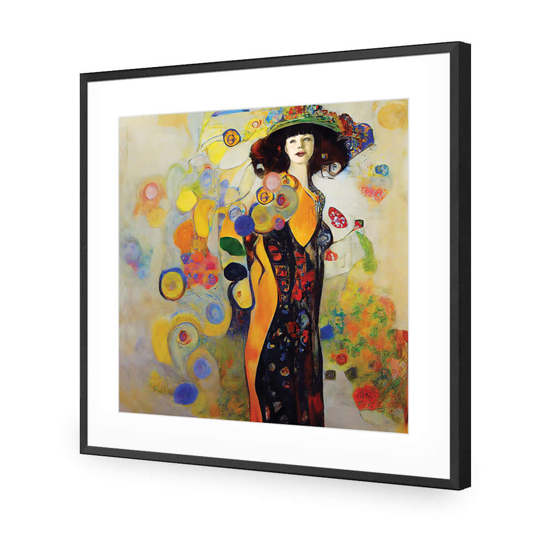 Full Bloom | Classic Acrylic | Flat Frame With Border | Black