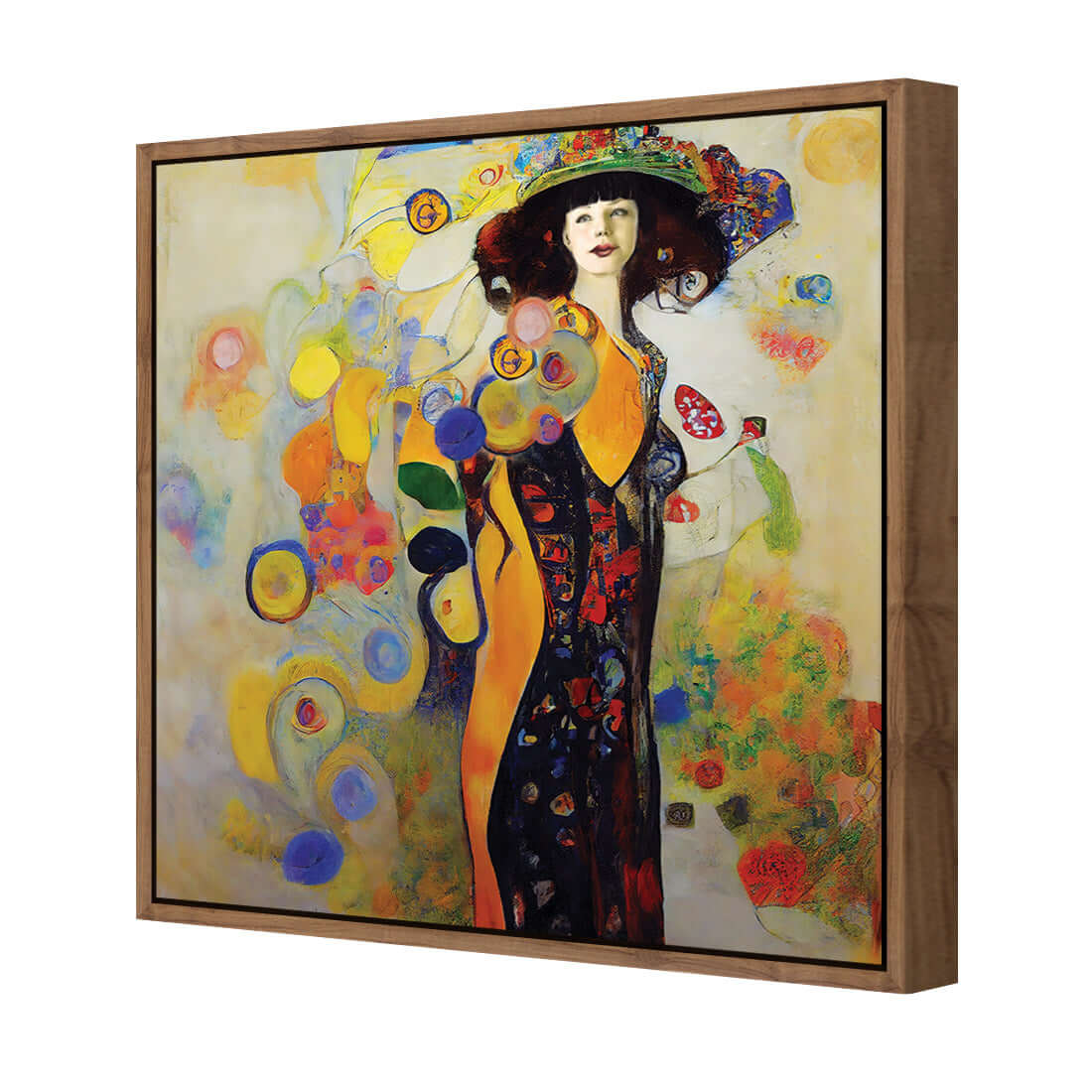 Full Bloom | Classic Canvas | Floating Frame | Natural