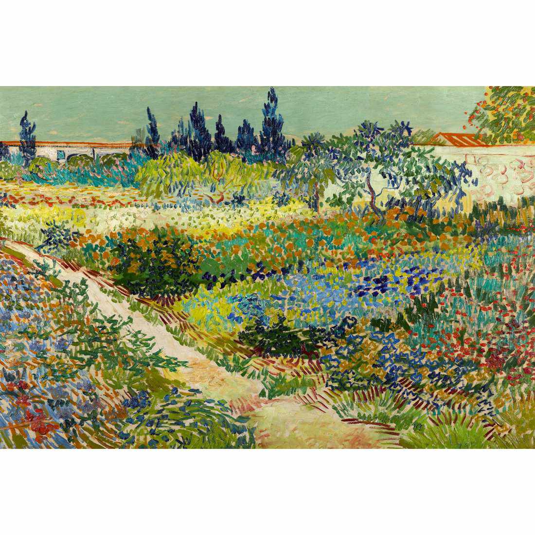 Garden At Arles by Van Gogh Canvas Art - Wall Art Designs - 1704_AR_H WAD_CP - MPY - 260 - M - S - S_45x30_NONE_ART