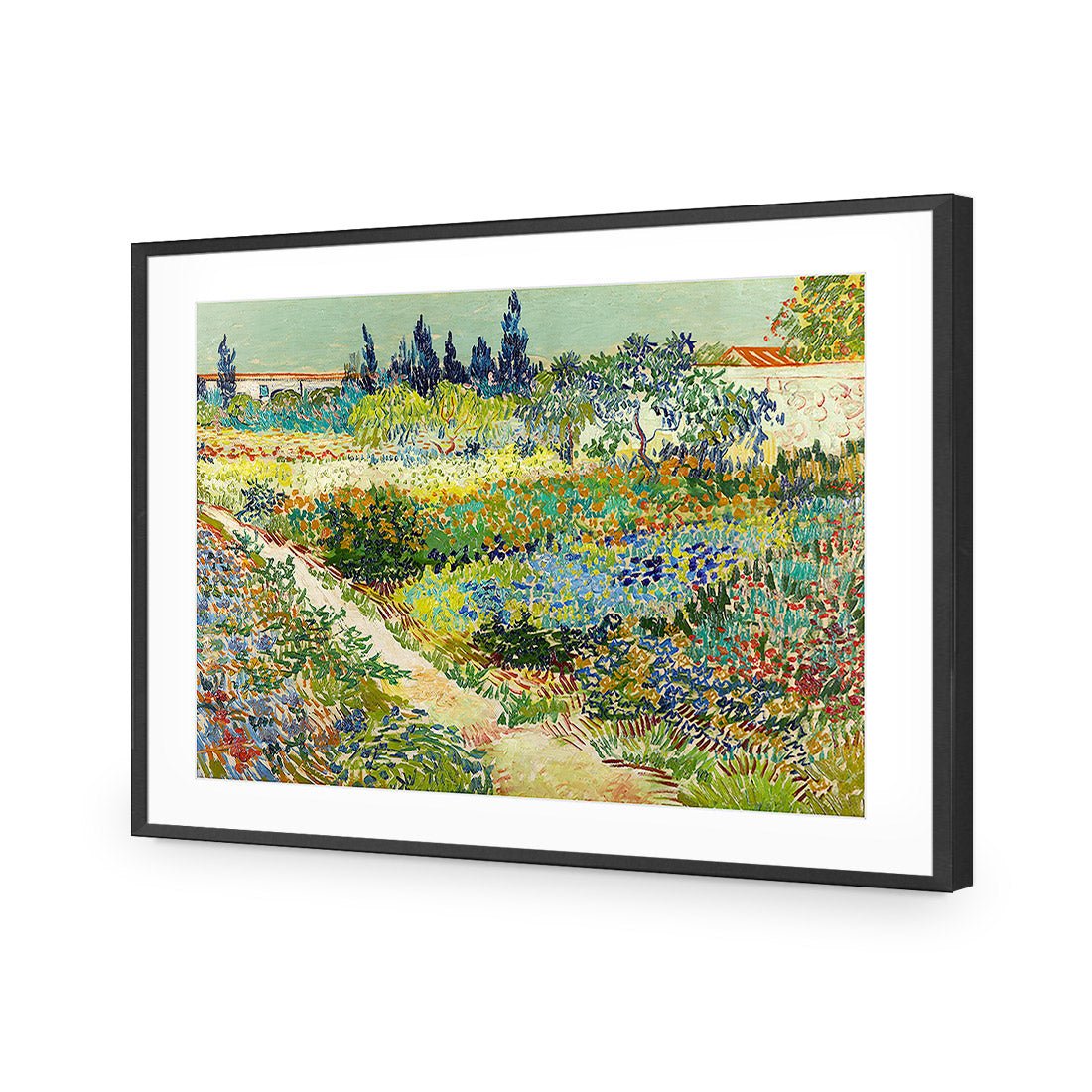 Garden At Arles - Van Gogh Acrylic Print Art - Wall Art Designs - 1704_AR_H WAD_AP - 030 - MAT_45x30_S - 2538 - BLK