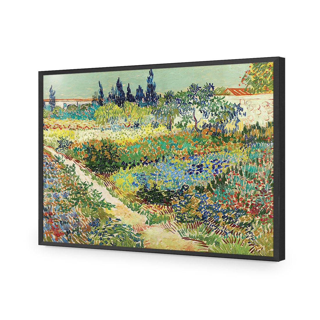 Garden At Arles - Van Gogh Acrylic Print Art - Wall Art Designs - 1704_AR_H WAD_AP - 030 - EDG_45x30_S - 2538 - BLK