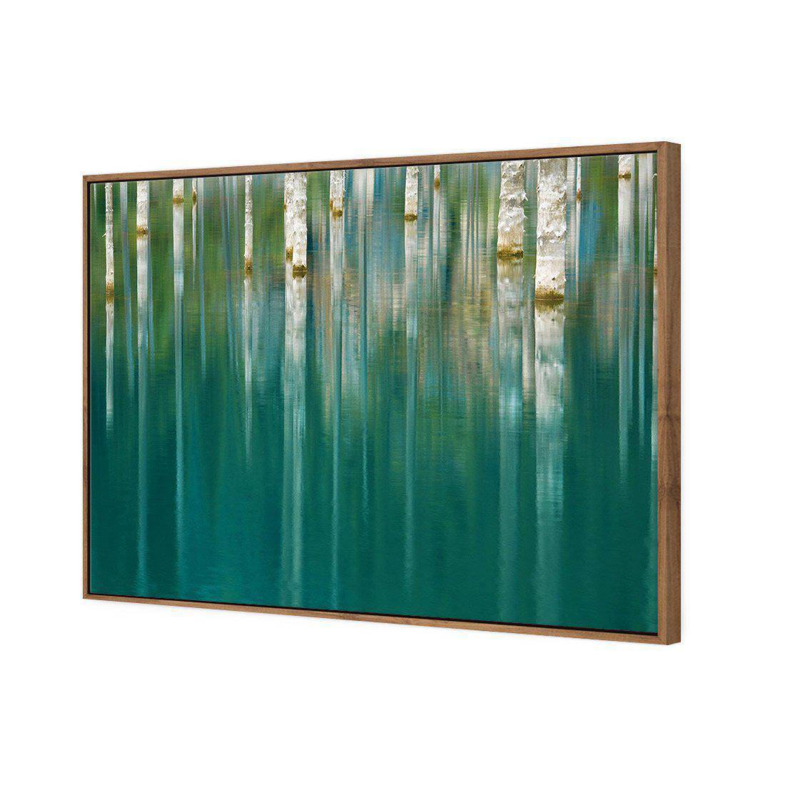 Ghostly Forest Reflections | Standard Canvas | Floating Frame | Natural