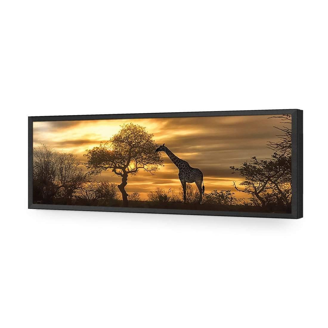 Giraffe at Sunset (long) - Wall Art Designs - 758_AL_H WAD_AP - 030 - EDG_90x30_S - 2538 - BLK