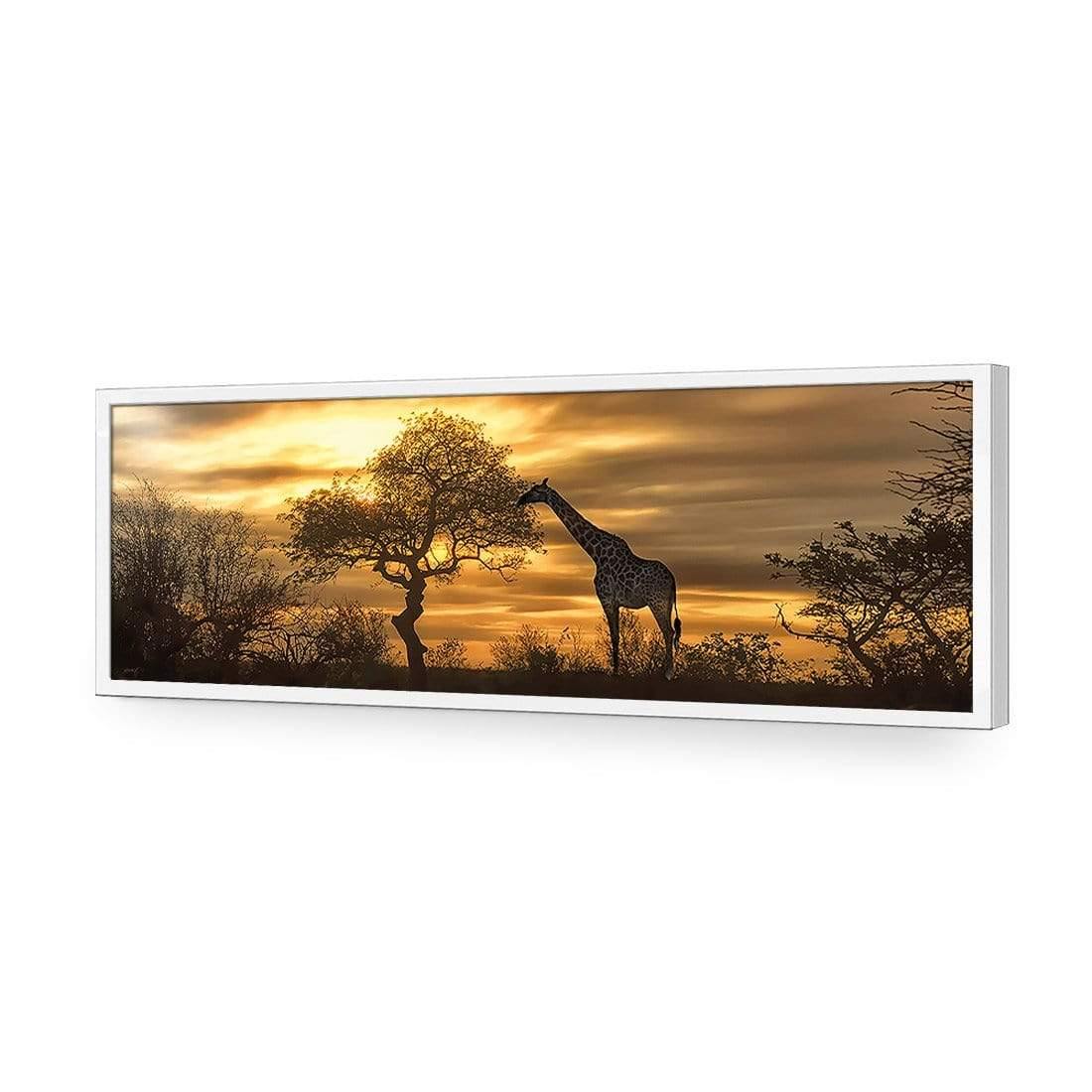 Giraffe at Sunset (long) - Wall Art Designs - 758_AL_H WAD_AP - 030 - EDG_90x30_S - 2538 - WHT