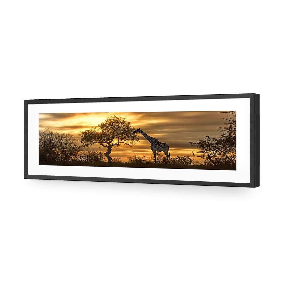 Giraffe at Sunset (long) - Wall Art Designs - 758_AL_H WAD_AP - 030 - MAT_90x30_S - 2538 - BLK