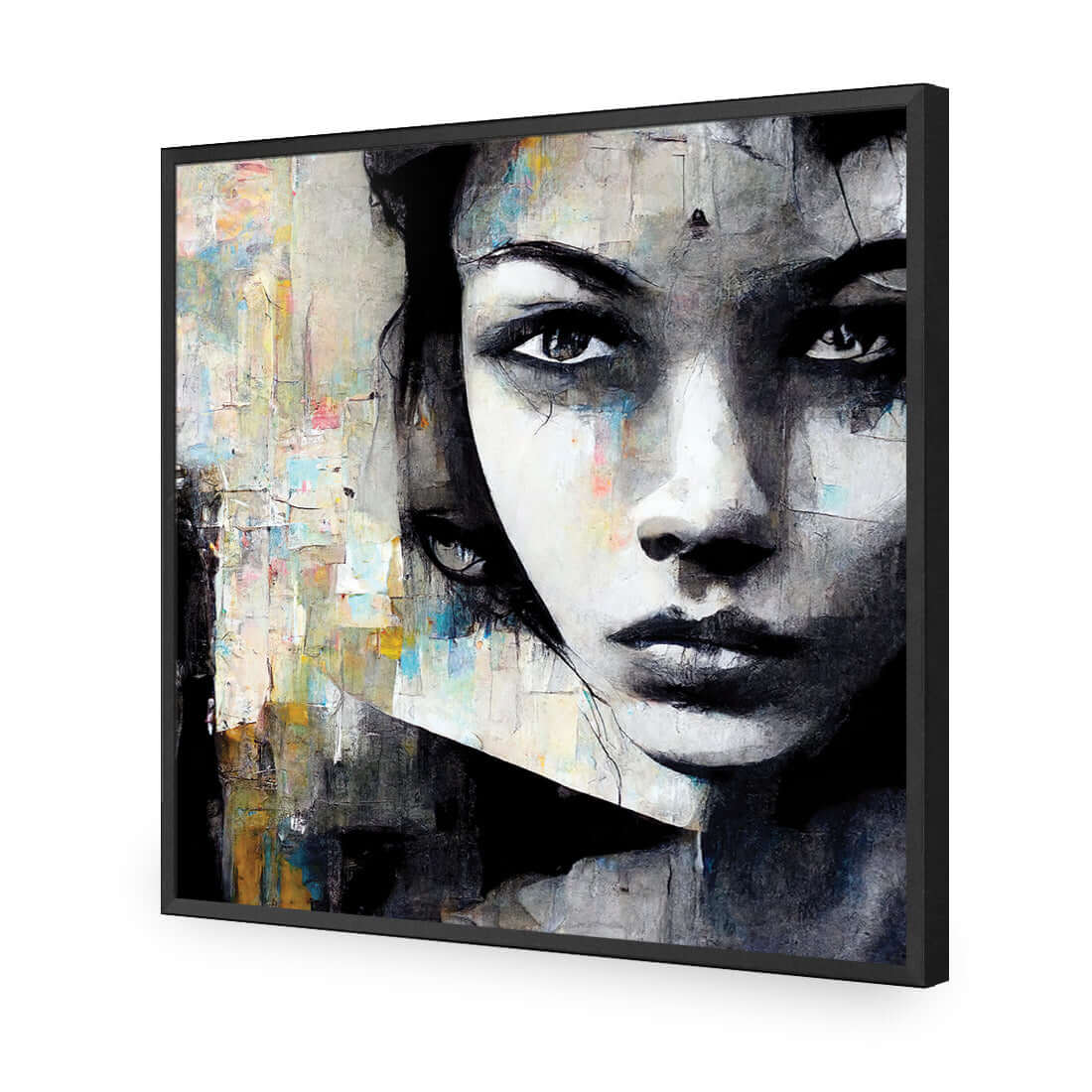 Girl in Black - Wall Art Designs - WH_1031_AS_Q WAD_AP - 030 - EDG_37x37_S - 2538 - BLK