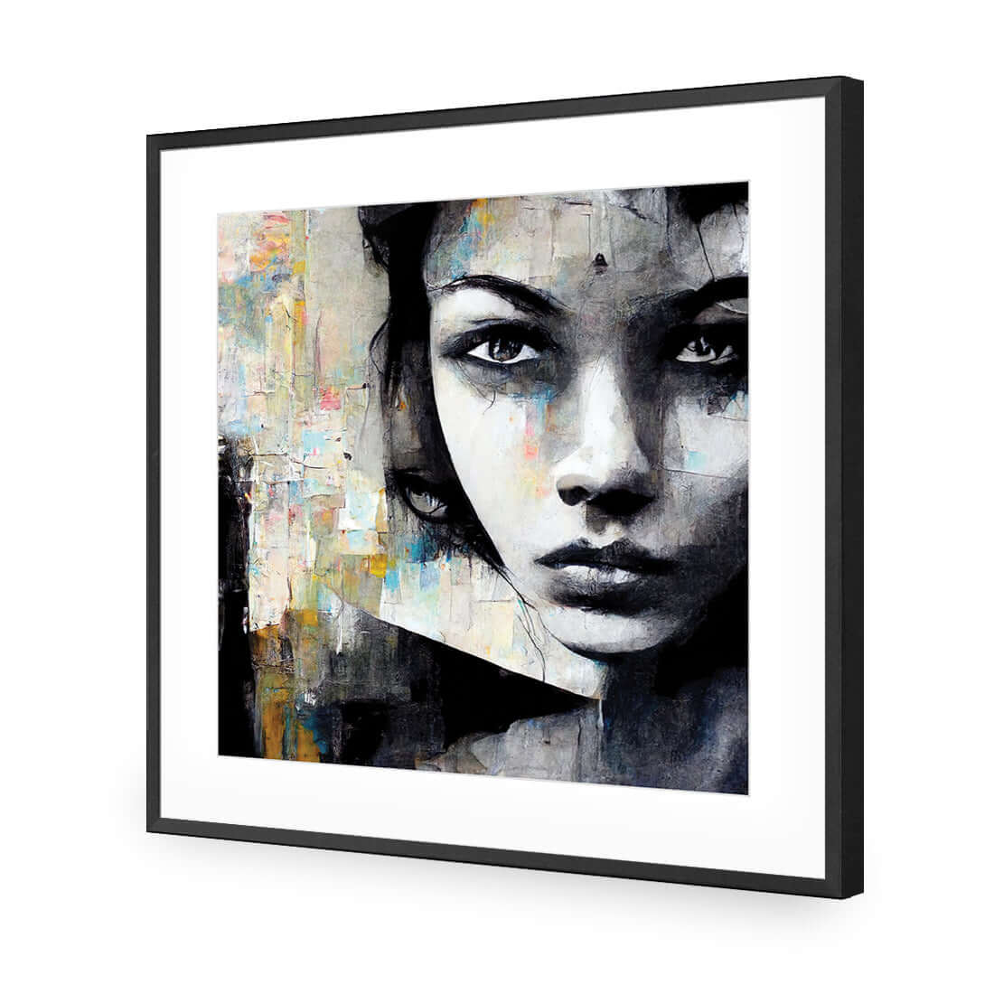 Girl in Black - Wall Art Designs - WH_1031_AS_Q WAD_AP - 030 - MAT_37x37_S - 2538 - BLK