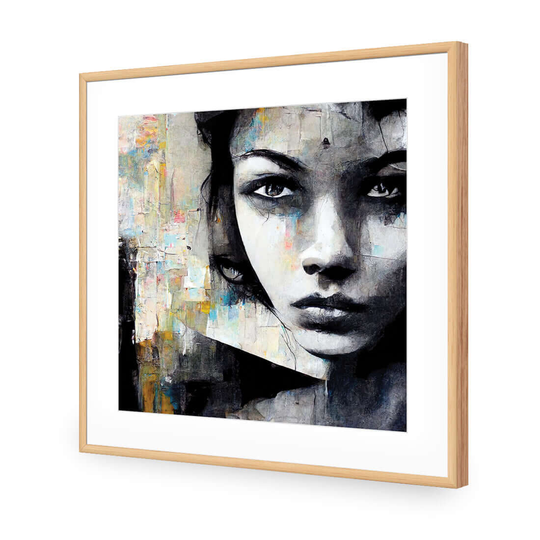 Girl in Black - Wall Art Designs - WH_1031_AS_Q WAD_AP - 030 - MAT_37x37_S - 2538 - OAK